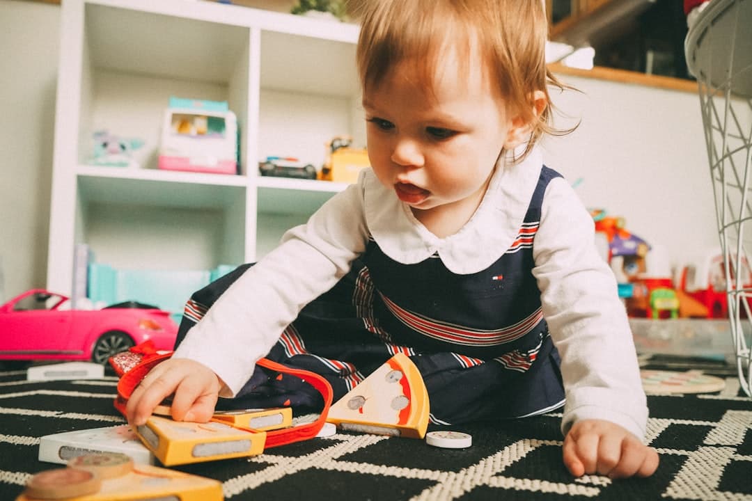 Child exploring, play-based learning